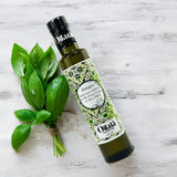 Huile d'olive vierge extra BIO aromatisée au basilic