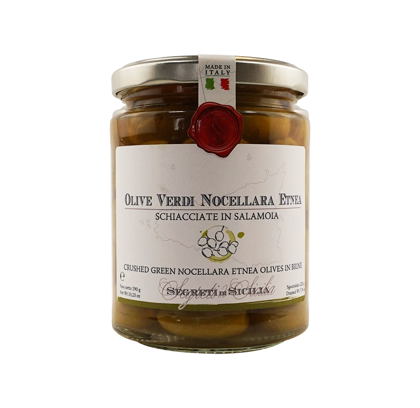 Olives vertes Nocellara Etnea concassées